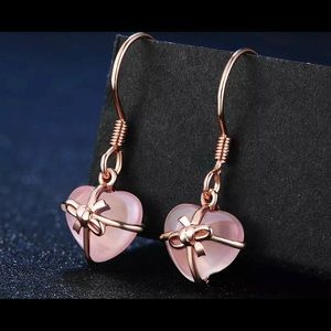 Natural Rose Quartz Sterling Silver Set